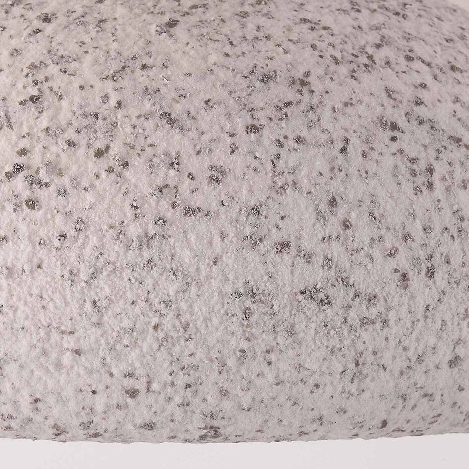 Lampa sufitowa Wabi-Sabi Zenro biała z efektem kamienia terrazzo i detalami z różowego złota