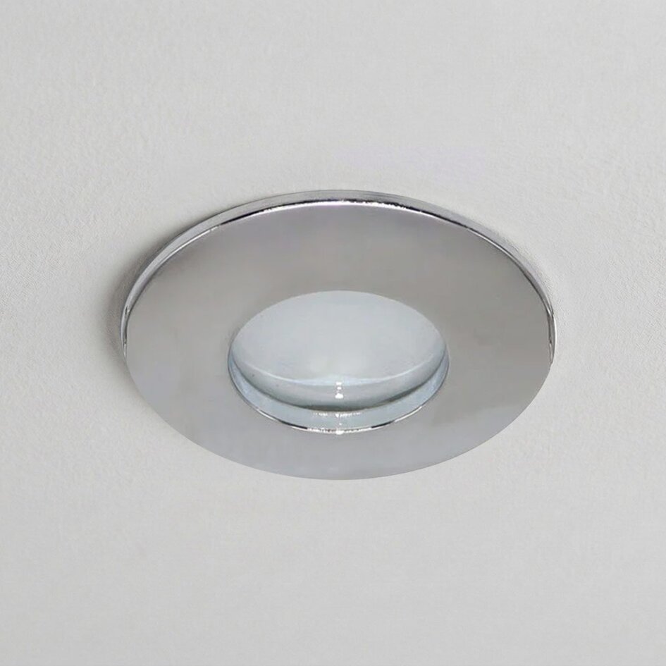 Nowoczesny reflektor wpuszczany srebrny IP44 - Rex