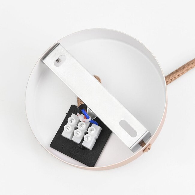 Lampa wisząca Elyora z tkaniny - szarobrązowe