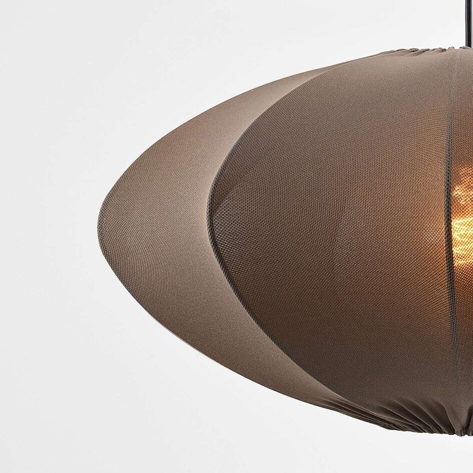 Lampa wisząca Elyora z tkaniny - brązowa