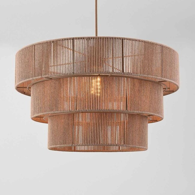 Lampa wisząca Verna 4-warstwowa z naturalnego sznurka bawełnianego