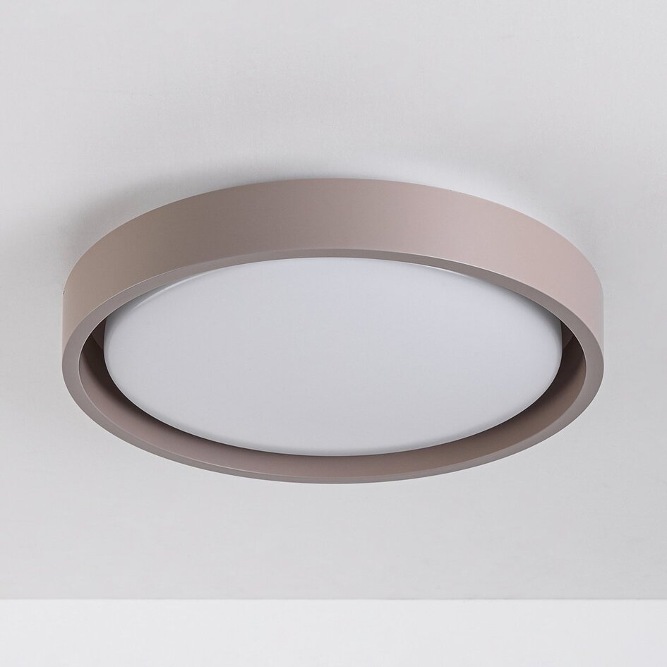 Lampa sufitowa Ricardo  z wbudowanym źródłem LED i 3-stopniowo ściemnialnym mechanizmem Ø31 cm - kolor szarobrązowy