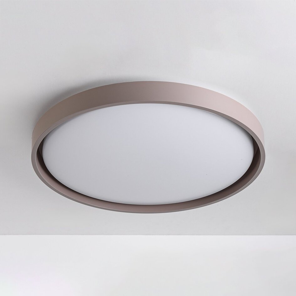 Lampa sufitowa Ricardo z wbudowanym źródłem LED i 3-stopniowo ściemnialna Ø41 cm - szarobrązowa