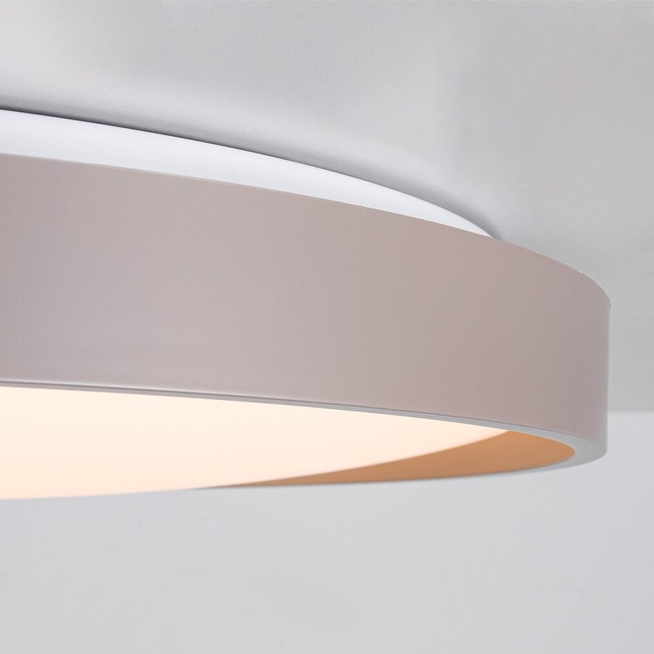 Lampa sufitowa Ricardo z wbudowanym źródłem LED i 3-stopniowo ściemnialna Ø41 cm - szarobrązowa