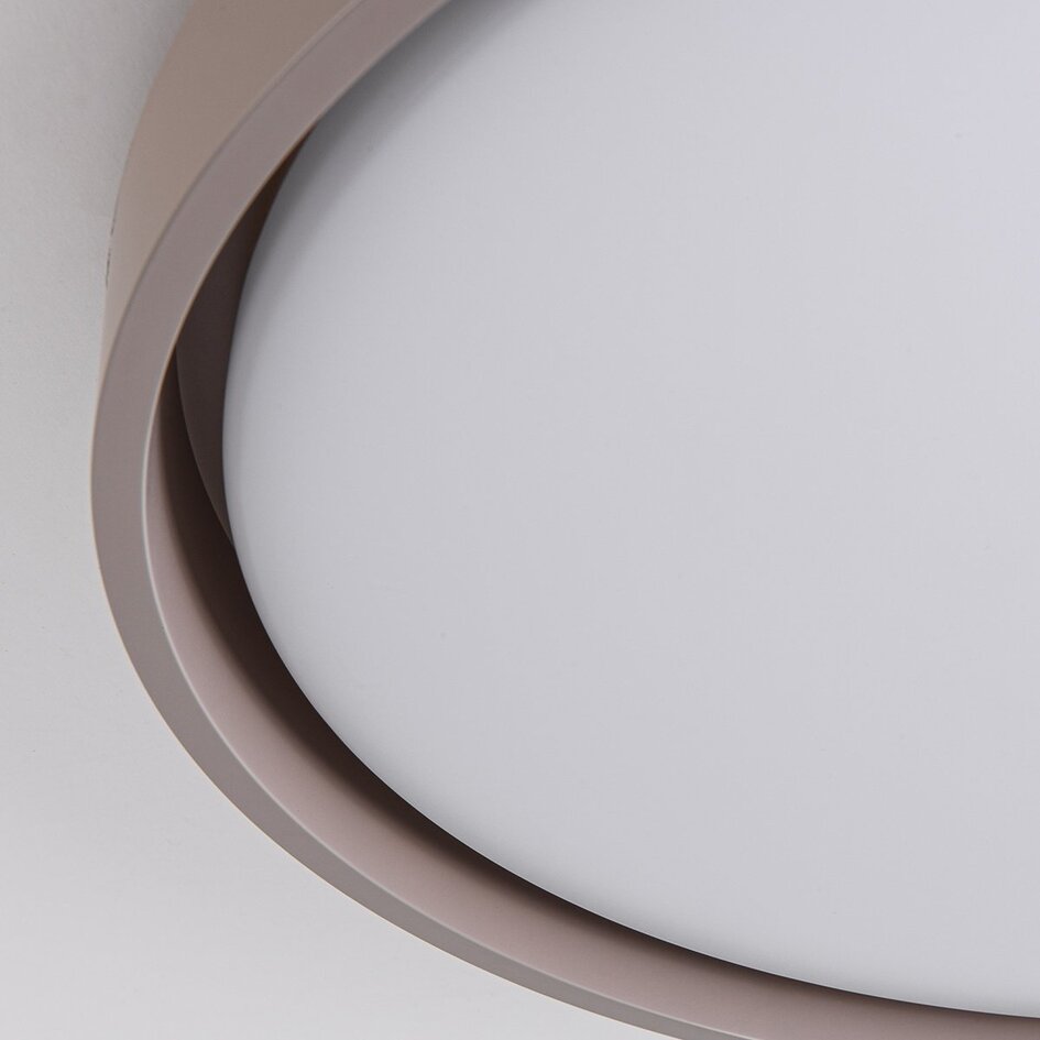 Lampa sufitowa Ricardo z wbudowanym źródłem LED i 3-stopniowo ściemnialna Ø41 cm - szarobrązowa