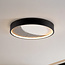 Lampa sufitowa Cercul Ø40 cm z efektem czarnego, szarego i białego kamienia, 3-stopniowo ściemnialne