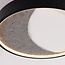Lampa sufitowa Cercul Ø40 cm z efektem czarnego, szarego i białego kamienia, 3-stopniowo ściemnialne
