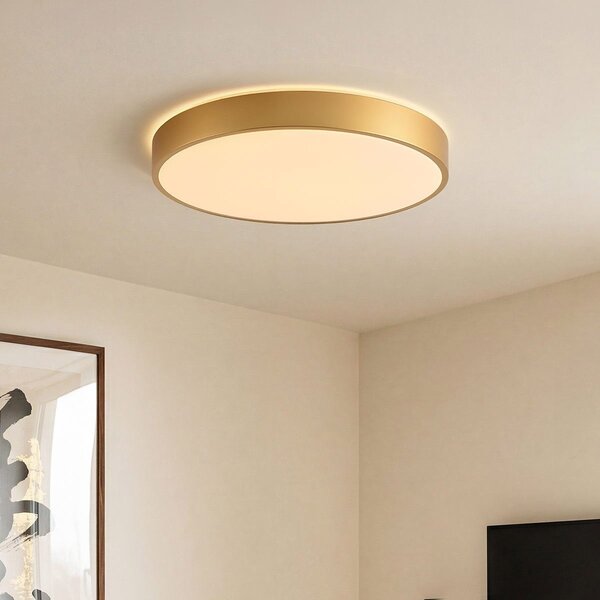 Nowoczesna lampa sufitowa Gorila złota z 3-stopniowo ściemnialnymi LED-ami