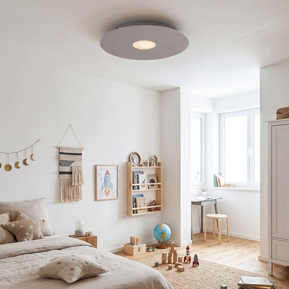 Lampa sufitowa Lyra 3-stopniowo ściemnialne LED - szara