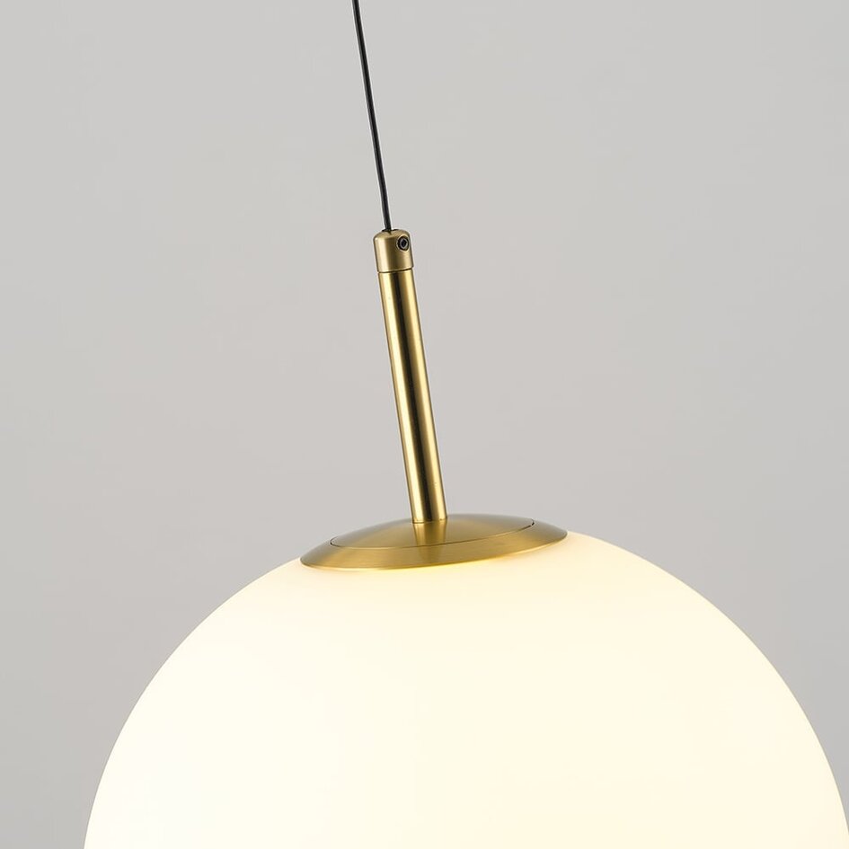 Lampa wisząca Signe złota z mlecznobiałym szkłem - 3-stopniowo ściemnialne, 2700K
