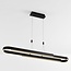 Czarna design lampa wisząca Lilia z 3-stopniowo ściemnialne diody LED