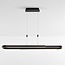 Czarna design lampa wisząca Lilia z 3-stopniowo ściemnialne diody LED