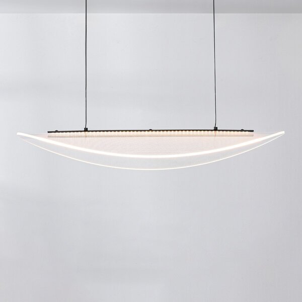 Designerska lampa wisząca Flectra z 3-stopniowo ściemnialnymi diodami LED i wzorem siatki - czarna