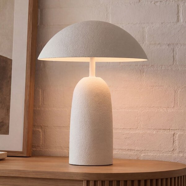 Lampa stołowa Mushroom Pablo 2 światła z metalu - biała