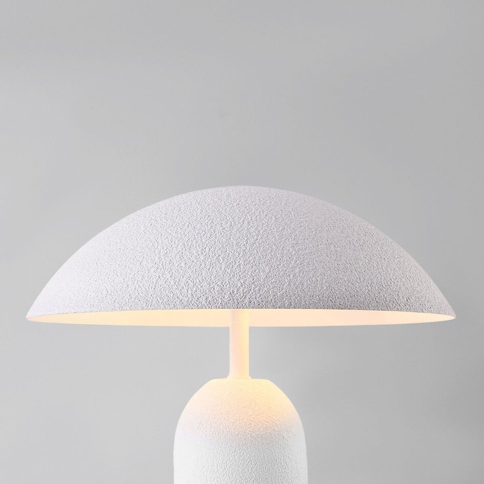 Lampa stołowa Mushroom Pablo 2 światła z metalu - biała