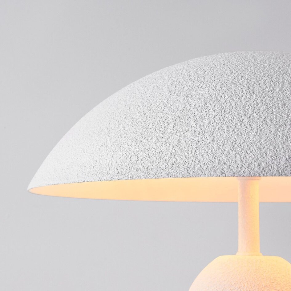 Lampa stołowa Mushroom Pablo 2 światła z metalu - biała