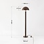 Lampa podłogowa Mushroom Alexi z metalu - brązowa