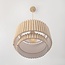 Lampa wisząca Saven z warstwowym lnianym kloszem