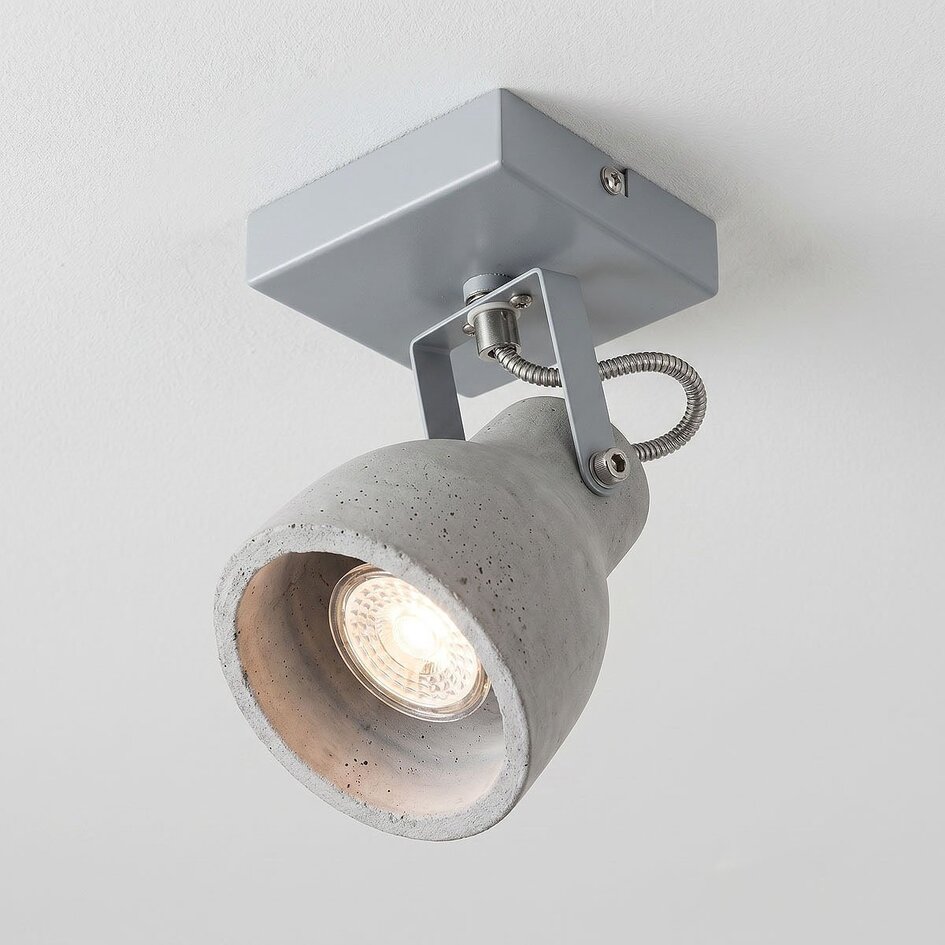 Nowoczesna betonowo-szara lampa sufitowa - Brutus