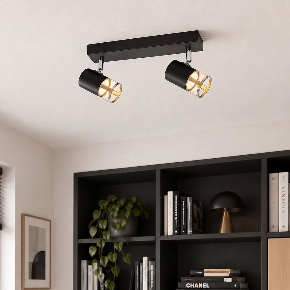 Industrialna lampa sufitowa z 2 reflektorami - Oscar