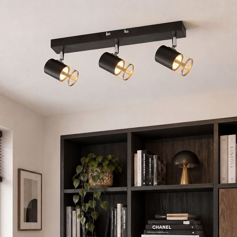 Industrialna lampa sufitowa z 3 reflektorami - Theo