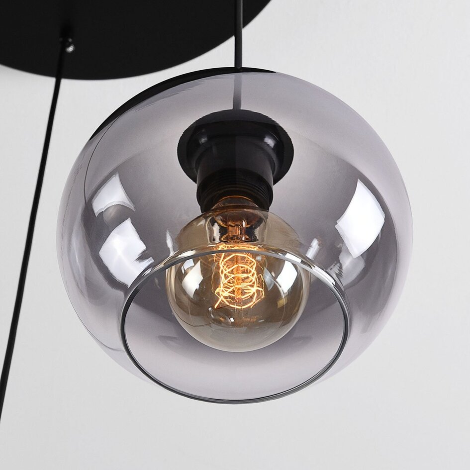 3 światła lampa wisząca Olare z przydymionym szkłem ombre