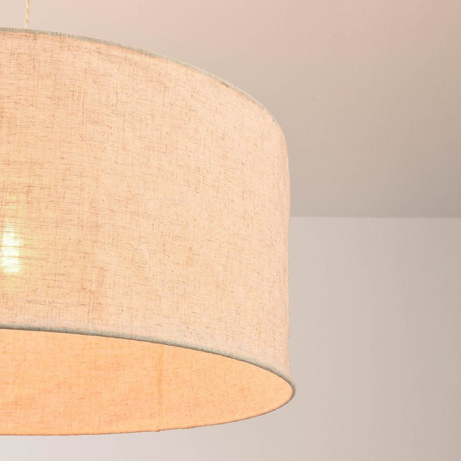 Lampa wisząca Cavallo z lnianym kloszem - złamana biel - Kopia