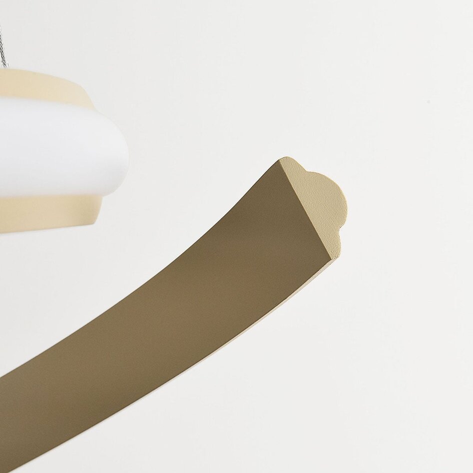 Design lampa wisząca Tynara z wbudowanym źródłem LED, 3-stopniowo ściemnialne - beż piaskowy