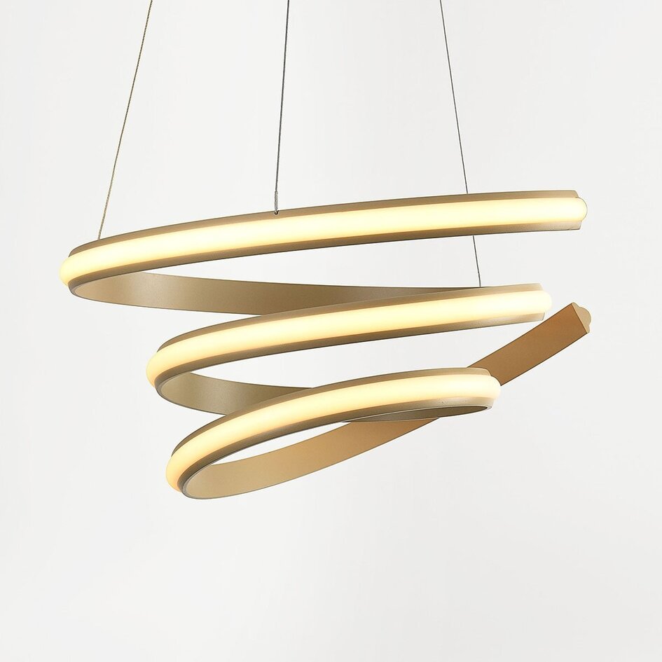 Design lampa wisząca Tynara z wbudowanym źródłem LED, 3-stopniowo ściemnialne - beż piaskowy