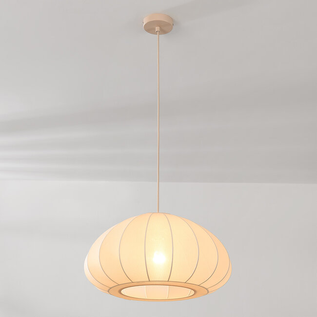 Lampa wisząca materiałowa Mesh - beżowa
