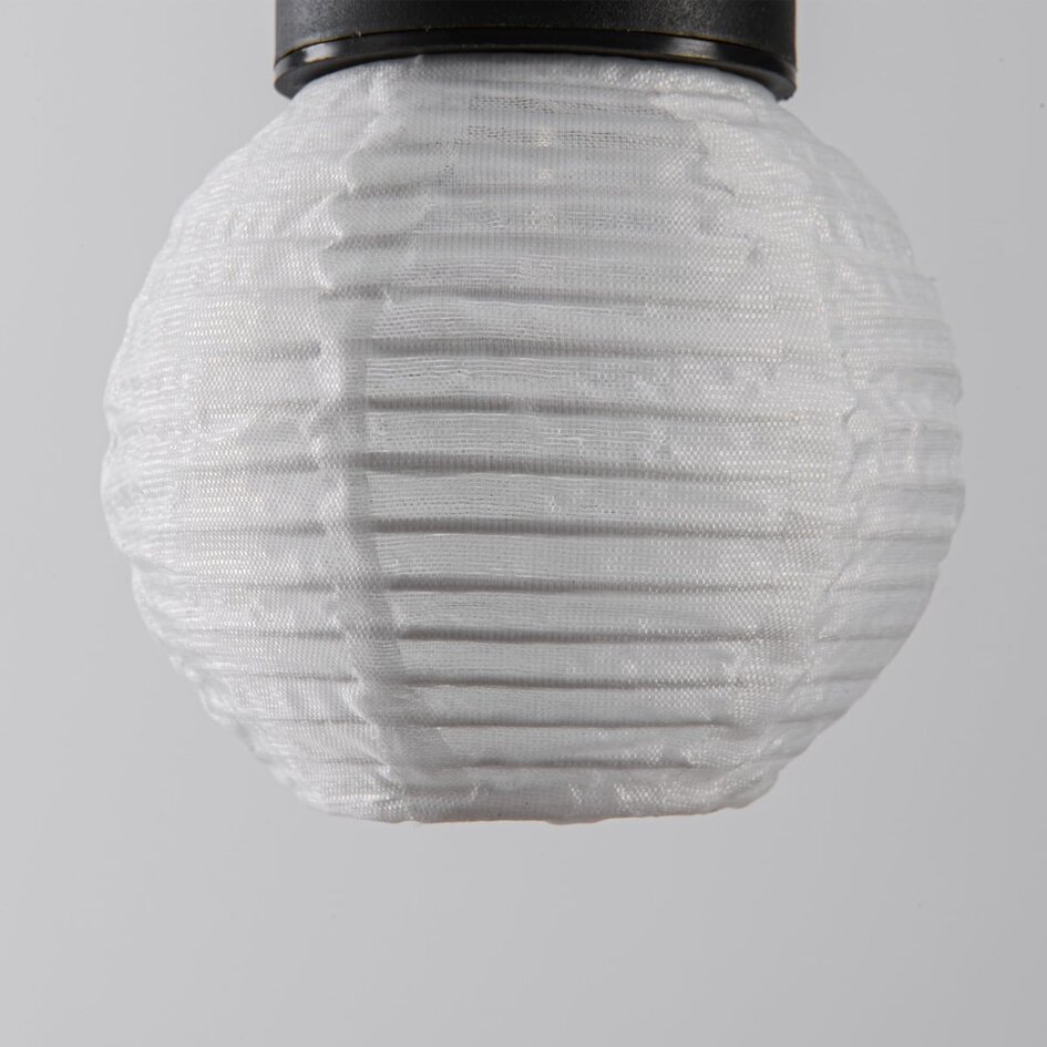 Lampion solarny Soleni – lampa wisząca na energię solarną z białego nylonu