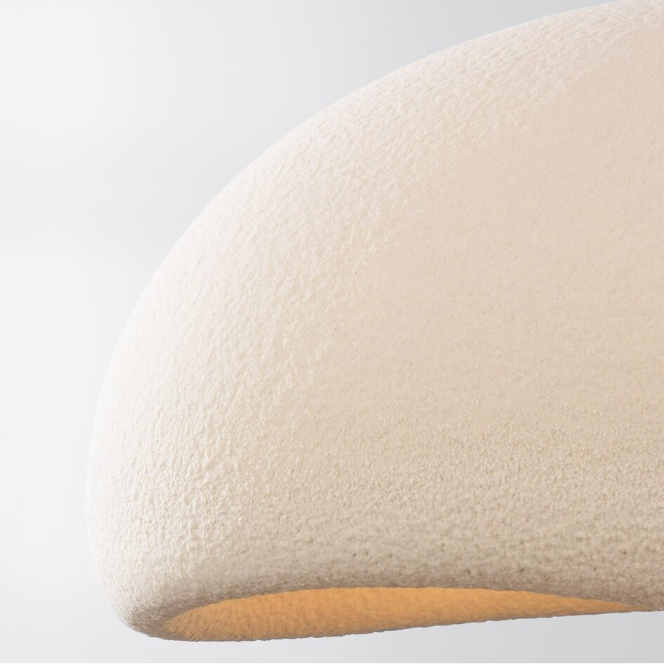 Lampa wisząca Wabi-Sabi Urban Stone z piaskowo-beżowym wzorem kamienia - 50 x 34 cm