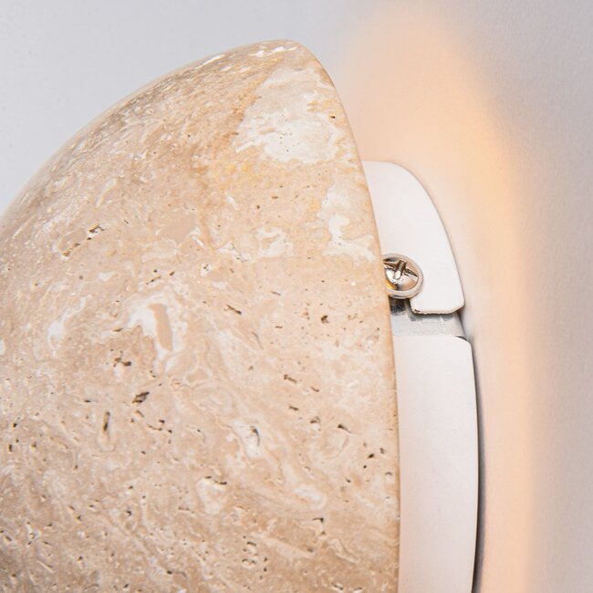 Lampa sufitowa Tavro z regulowanym światłem i trawertynem (kamień naturalny)