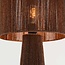 Lampa podłogowa Anori z plecionego sznurka papierowego w kolorze ciemnobrązowym