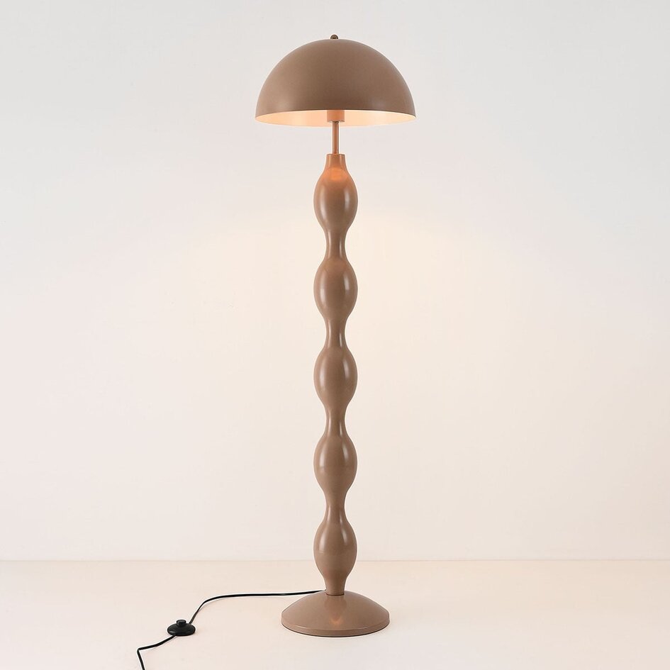 Design lampa podłogowa Mura ciepły szarobrązowy z metalu