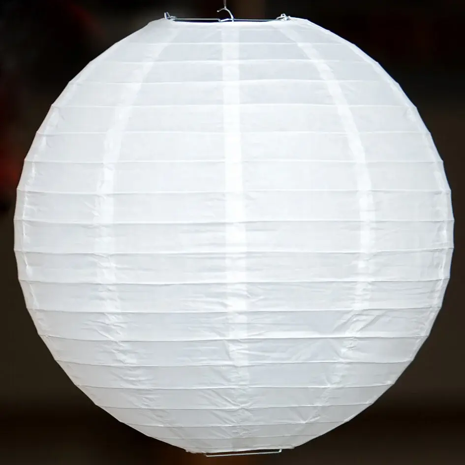 Biały nylonowy lampion zewnętrzny