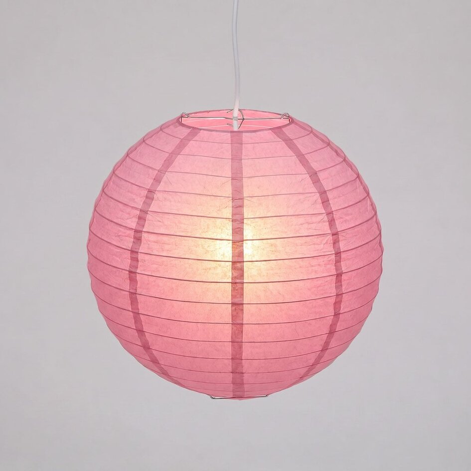 Różowa nylonowa lampionowa lampa ogrodowa