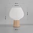 Lampa stołowa Varel z kloszem z tkaniny i podstawą imitującą trawertyn