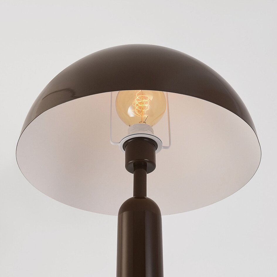 Lampa podłogowa Mushroom Alexi z metalu - brązowa