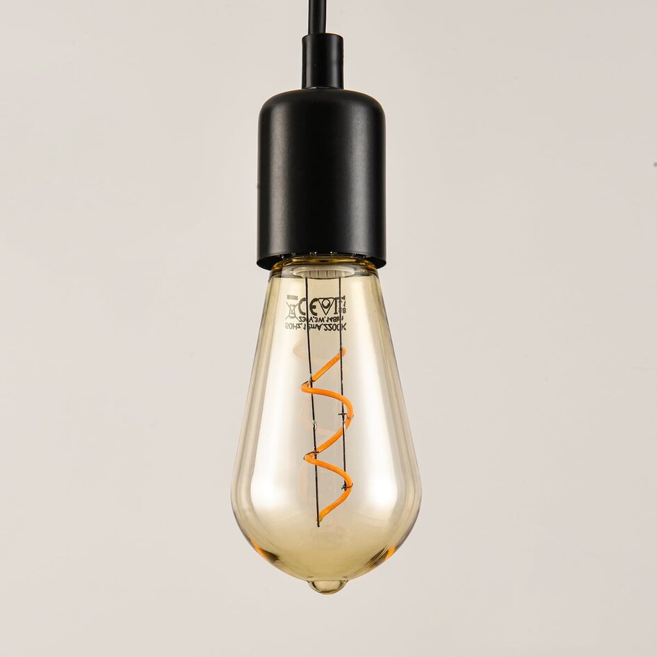 3W lampa z żarnikiem, 2200 K, bursztynowe Ø60 - ściemnialne