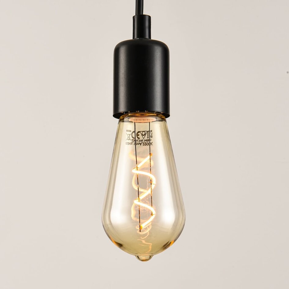 3W lampa z żarnikiem, 2200 K, bursztynowe Ø60 - ściemnialne