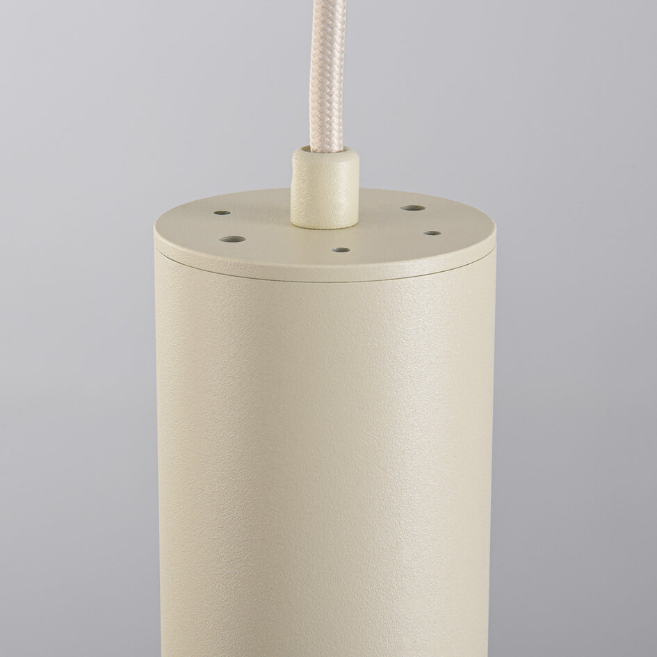 Beżowa lampa wisząca typu tube Simon do oświetlenia szynowego jednofazowego