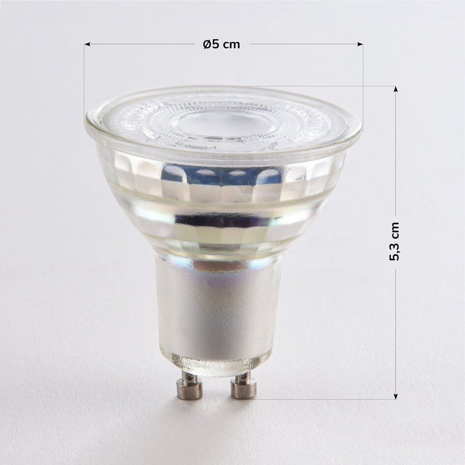 Ściemnialna lampa LED GU10 3,8W, 2700K, 100°