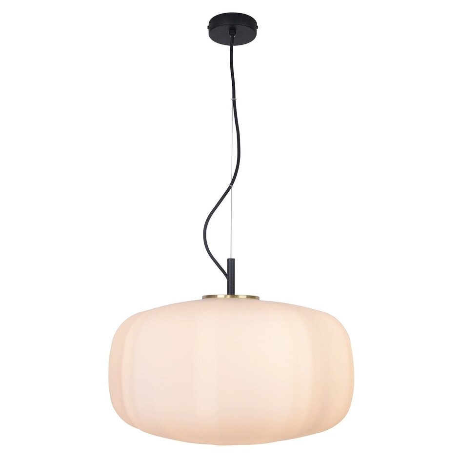 Lampa wisząca z białego szkła - Kozma