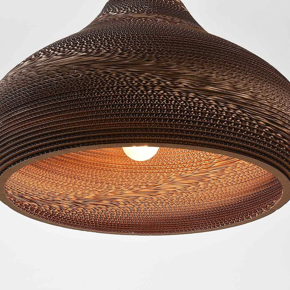 Lampa wisząca Veela z kartonu Ø60 cm - płaska podsufitka