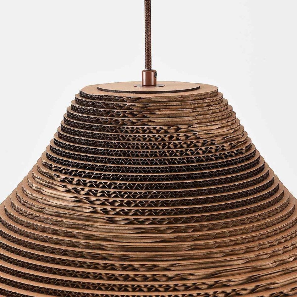 Lampa wisząca Veela z kartonu Ø60 cm - płaska podsufitka