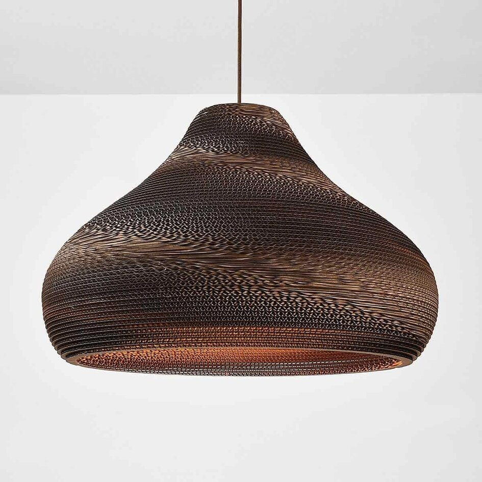 Lampa wisząca Veela z kartonu Ø60 cm - płaska podsufitka
