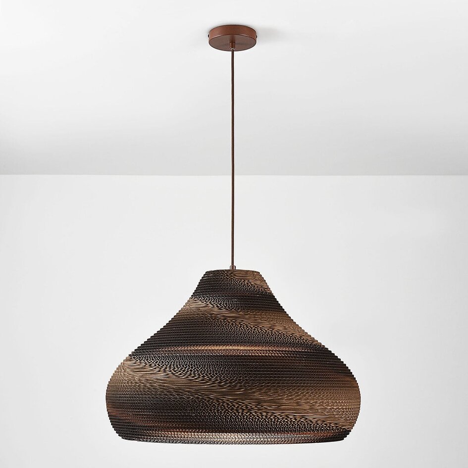 Lampa wisząca Veela z kartonu Ø60 cm - płaska podsufitka