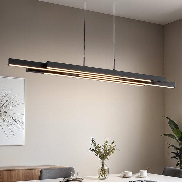 Designerska lampa wisząca czarna z 3-stopniowym ściemniaczem - Liana
