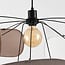 Lampa wisząca Zandor – z tkaniny, taupe, jasnoszara i biała